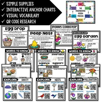 Easter Spring STEM Activities & Challenges (April) - Peep Bird Nest, Egg Drop - Image 3