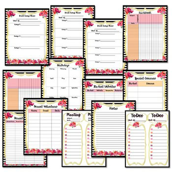 EDITABLE Teacher Binder 2024-2025 {Watercolor Stripes} - Image 3