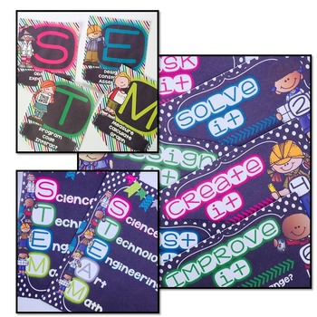 STEM & STEAM Posters {Brights on Black} - Image 2