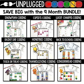 Unplugged Coding All Year BUNDLE (PRINTABLE + DIGITAL) - Hour of Code - Image 2
