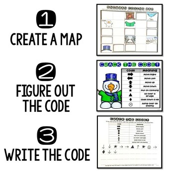 Snowman Coding - DIGITAL + PRINTABLE - Winter Unplugged Coding, January - Image 2