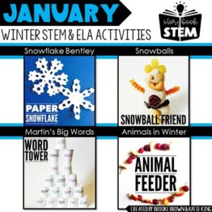 Storybook STEM {January} - Winter STEM Activities - Snowflake Bentley