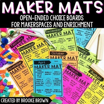 Maker Mats (Choice Boards for Enrichment & Makerspaces) - Printable + Digital