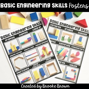 Basic Engineering Skills Posters - Blocks center or STEM center, Makerspace