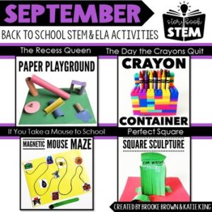 Storybook STEM (September) Back to School STEM Activities - The Recess Queen