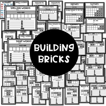 Word Work Construction BUNDLE - Hands-on Literacy Centers - Image 3