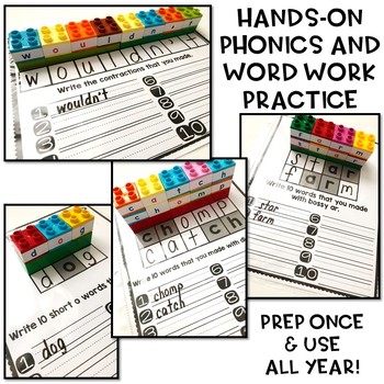 Word Work Construction {Building Bricks Edition} - Literacy Centers - Image 2