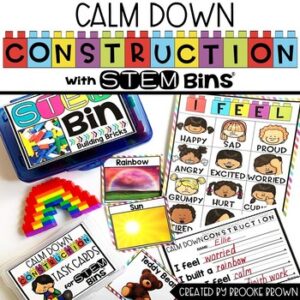 Calm Down Construction with STEM Bins® - Calm Down Corner for SEL, Take a Break