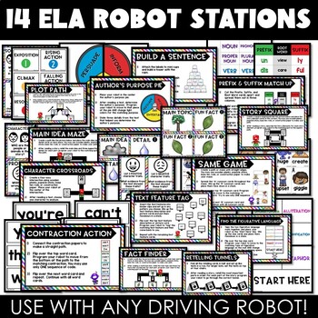 Upper Grades LANGUAGE ARTS Robot Stations & Activities: Sphero, Dash ELA Centers - Image 3