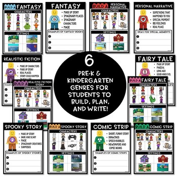 Build a Story (Pre-K, Kindergarten) Creative Writing & Building Brick Activities - Image 2