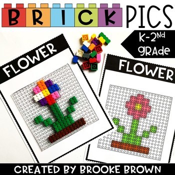 Brick Pics {Literacy & Math Centers} - Building Brick STEM Activities