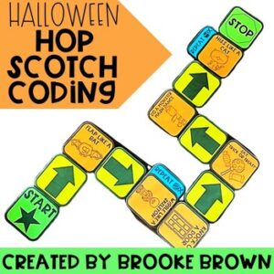 Halloween Hop Scotch Coding® Interactive Unplugged Coding, Fall, Autumn