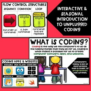 Holiday & Winter Hop Scotch Coding® (Hour of Code) Christmas Unplugged Coding - Image 2