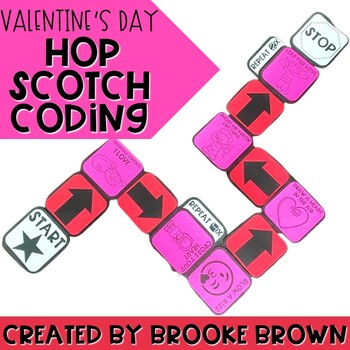 Valentine's Day Hop Scotch Coding® - Unplugged Coding Party Station