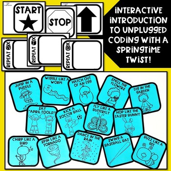 April Easter Spring Hop Scotch Coding Unplugged Interactive Activity - Image 3