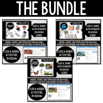 PAPERLESS Word, Math, and Science Hunts BUNDLE - Image 2