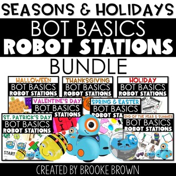 Seasonal/Holiday Robot Stations & Activities BUNDLE Robotics Sphero Dash Bee-Bot