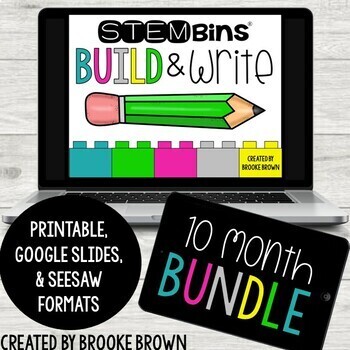STEM Bins® Build & Write All Year BUNDLE: STEM Activities: Digital + Printable