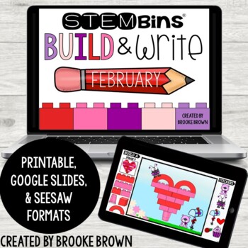 February STEM Bins® Build & Write - Valentine's Day STEM Activities