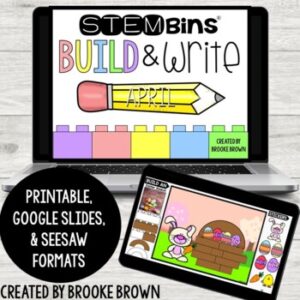 STEM Bins® Build & Write (APRIL) Easter STEM Activities, Earth Day