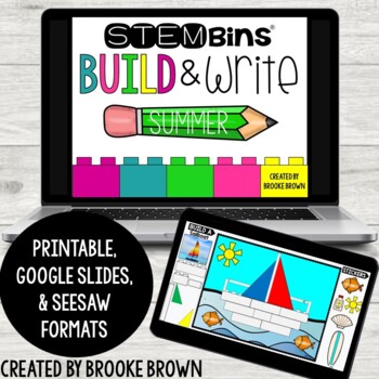 STEM Bins® Build & Write (SUMMER) - Digital & Printable STEM Activities