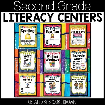 Second Grade Literacy Centers Made EASY! - Low Prep 2nd Grade Literacy Stations