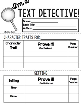 I'm a Text Detective! {Reading Response Mini-booklet for Text Evidence} - Image 2