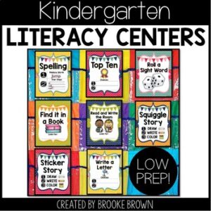 Kindergarten Literacy Centers Made EASY! - Low Prep Kinder Literacy Stations