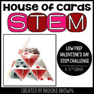House of Cards STEM Valentine's Day STEM Activity Index Card Tower Party Station