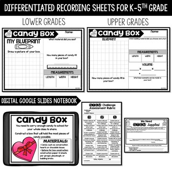 Candy Box STEM Challenge Valentine's Day STEM Activity Party Station - Image 3