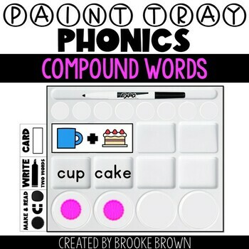 Paint Tray Phonics - COMPOUND WORDS {Science of Reading / Small Group Reading}