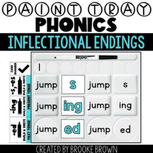 Paint Tray Phonics - INFLECTIONAL ENDINGS {Science of Reading / Small Groups}