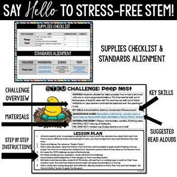 Peep Nest STEM Challenge (Easter & Spring STEM Activity) - Bird Nest - Image 4