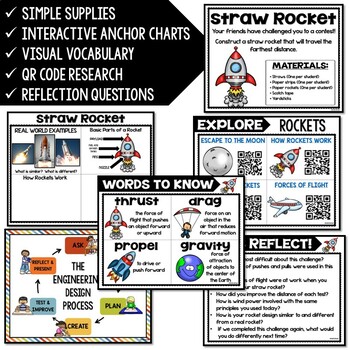 Straw Rocket STEM Challenge End of the Year & Summer STEM Activity May June July - Image 2