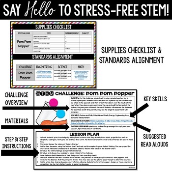 Pom Pom Popper STEM Challenge - Back to School STEM Activity - Image 4