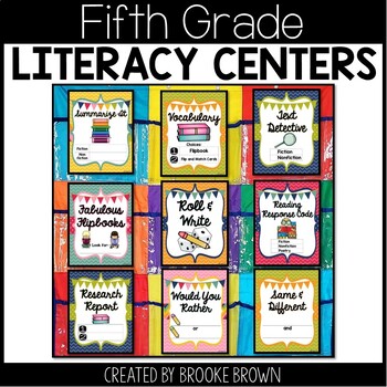 Fifth Grade Literacy Centers Made EASY! - Low Prep 5th Grade Literacy Stations
