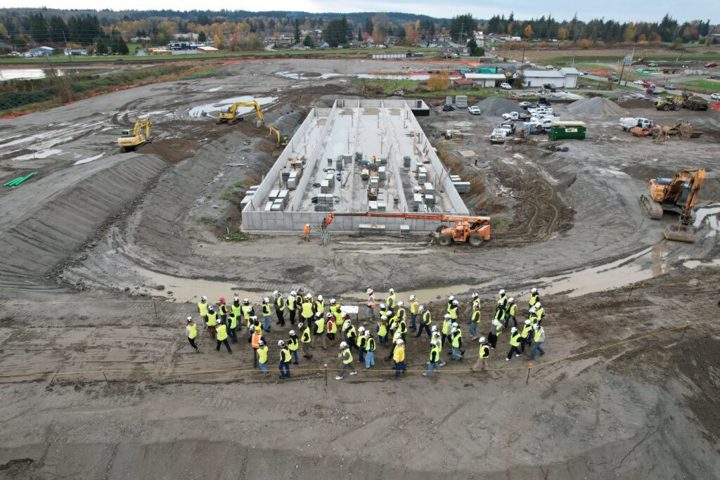 Earthwork and grading operations for Marysville 172nd Apartments residential development