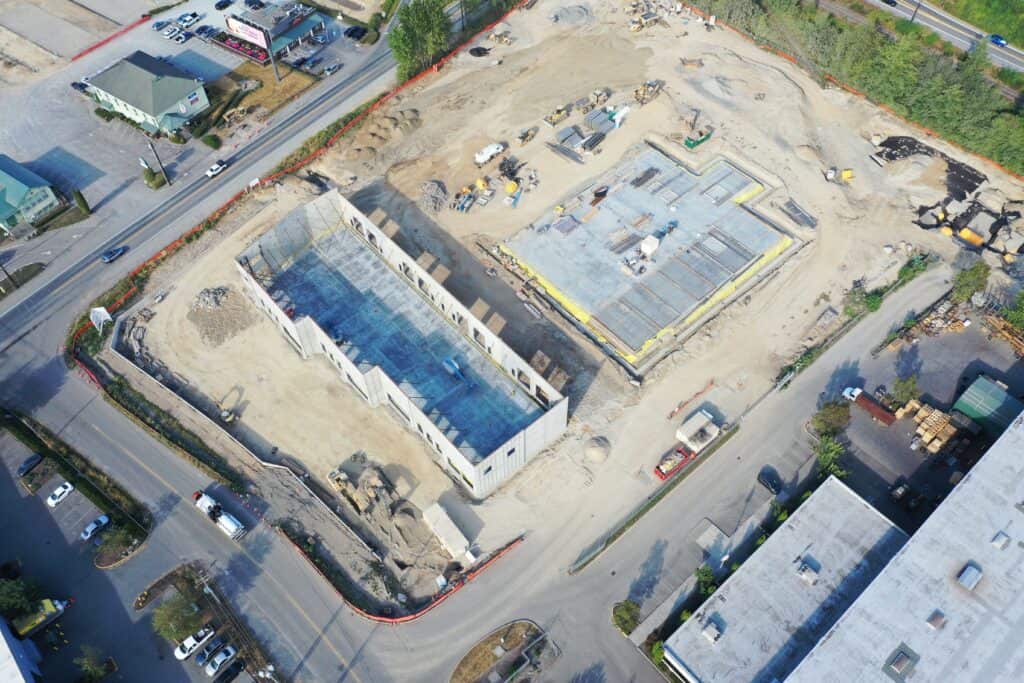 Full site view of Stessa Industrial Development earthwork and sitework project in Woodinville WA