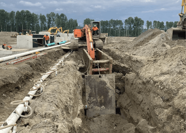 Team Nelson earthwork and infrastructure project site