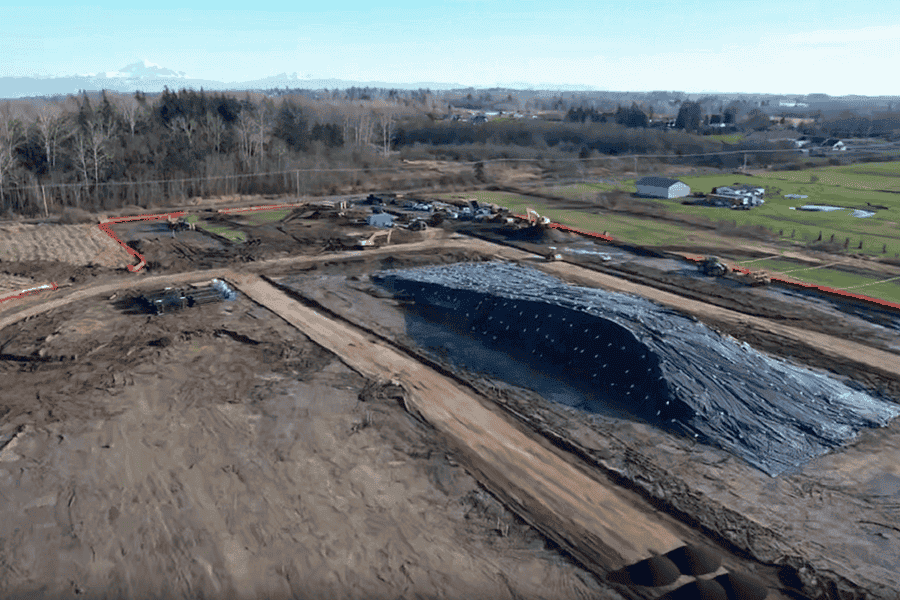 Full site development and earthwork services for Whisper Lake in Blaine WA