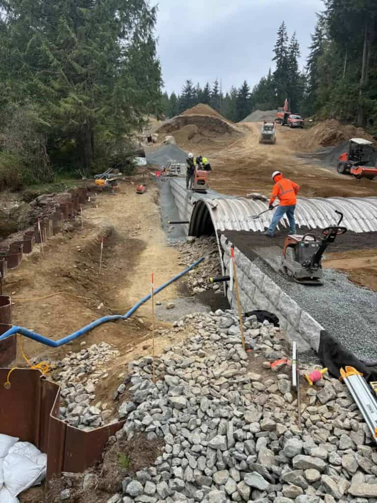 Culvert construction and controlled excavation at Caledon project