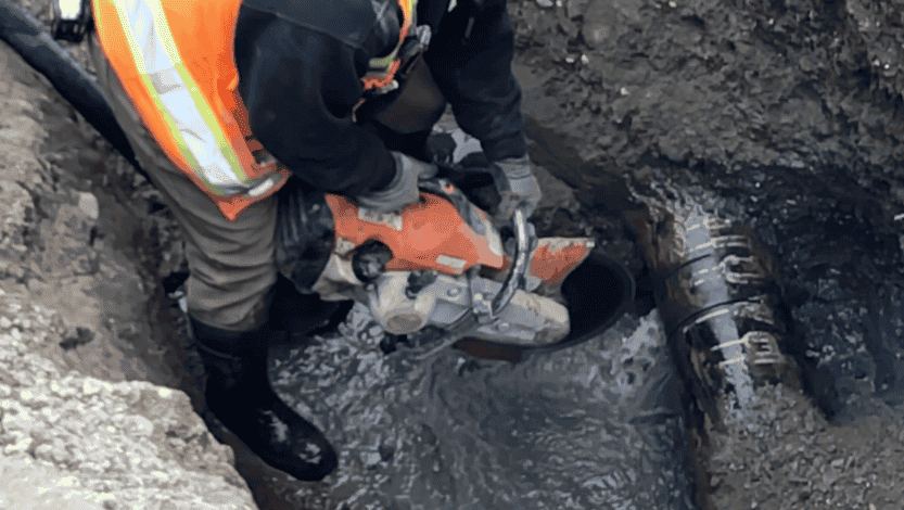 Controlled excavation and final water tie-in work for Prose Kent Station in Kent WA
