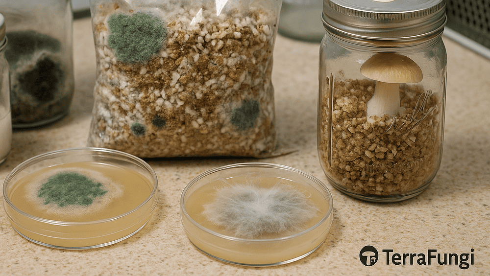 contaminations en culture de champignons