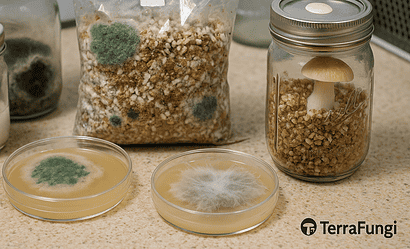 contaminations en culture de champignons
