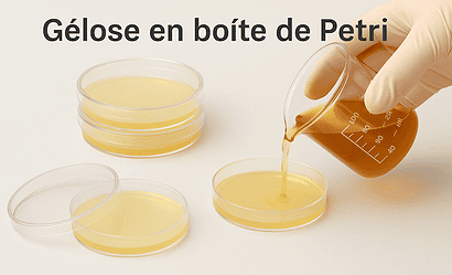 gélose en boîte de Petri