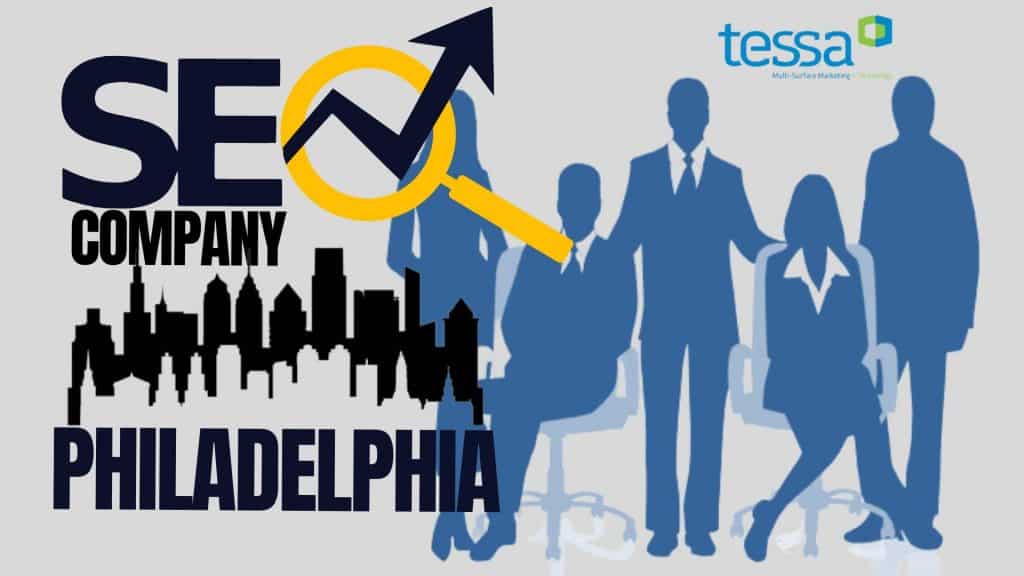 TESSA logo with business team silhouette for SEO Company Philadelphia.