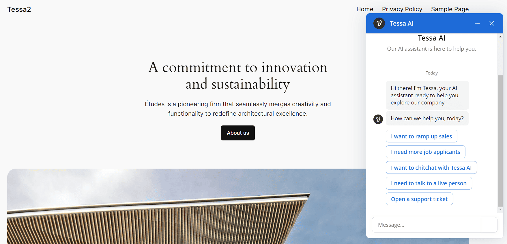 AI customer support chatbot for business, TESSA enhances customer engagement and streamlines communi.