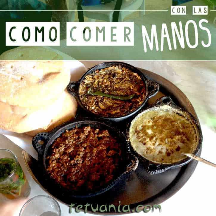como comer con las manos en marruecos