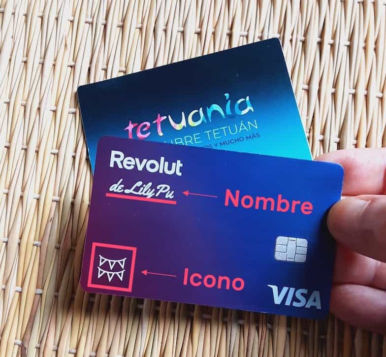 Revolut de Lily Pu, tarjeta de moda y sin coste en Tetuán, con icono y logo Visa.