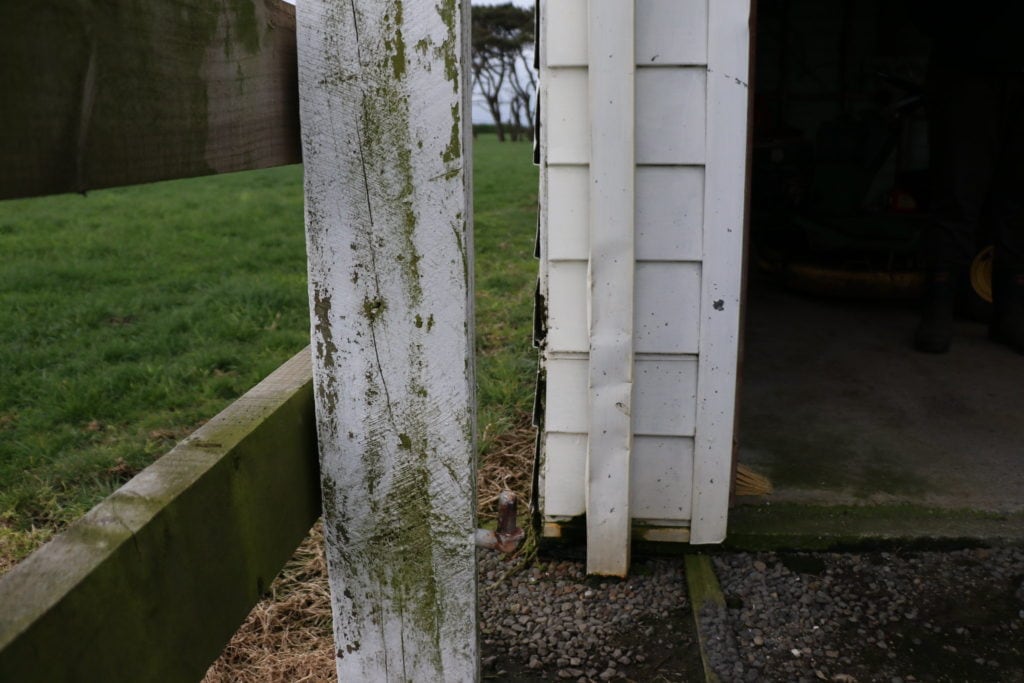 Weathered wooden fence and shed exterior, showcasing rural housing and property insulation.